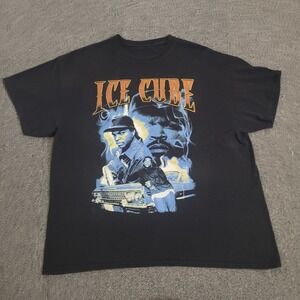 Ice Cube XL Graphic T-Shirt Mens Black Short Sleeve Hip Hop Rap Streetwear Tee
